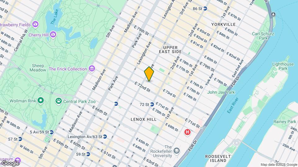 208 E 73rd St Mapa y Detalles de la Ubicación
