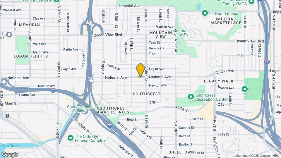 3751-3755 National Ave Map and Location Details