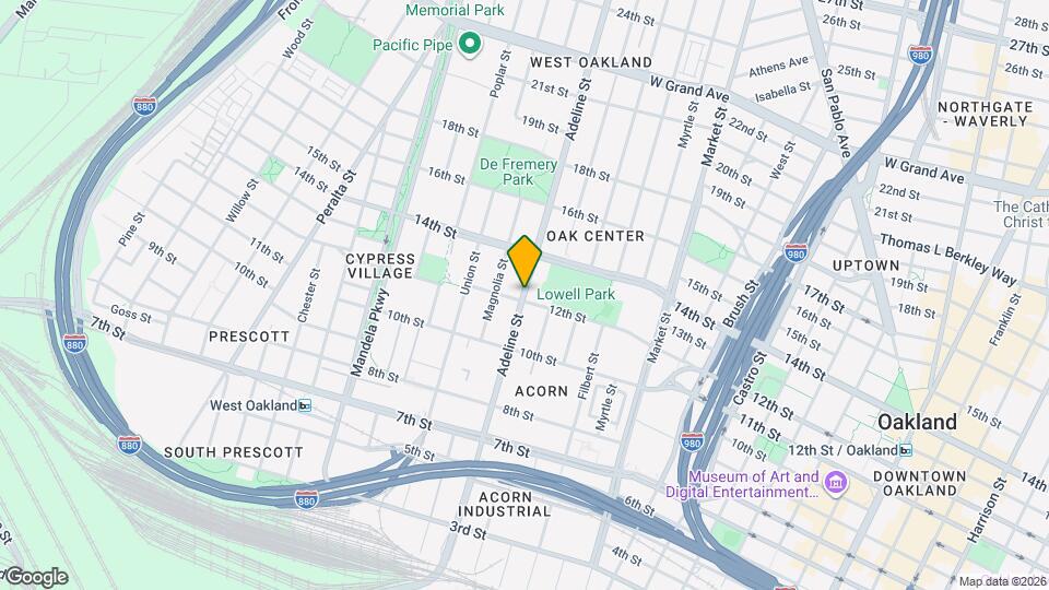 1202 Adeline St Mapa y Detalles de la Ubicación