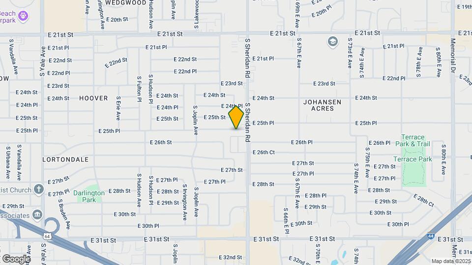5980 E 25th Pl Map and Location Details