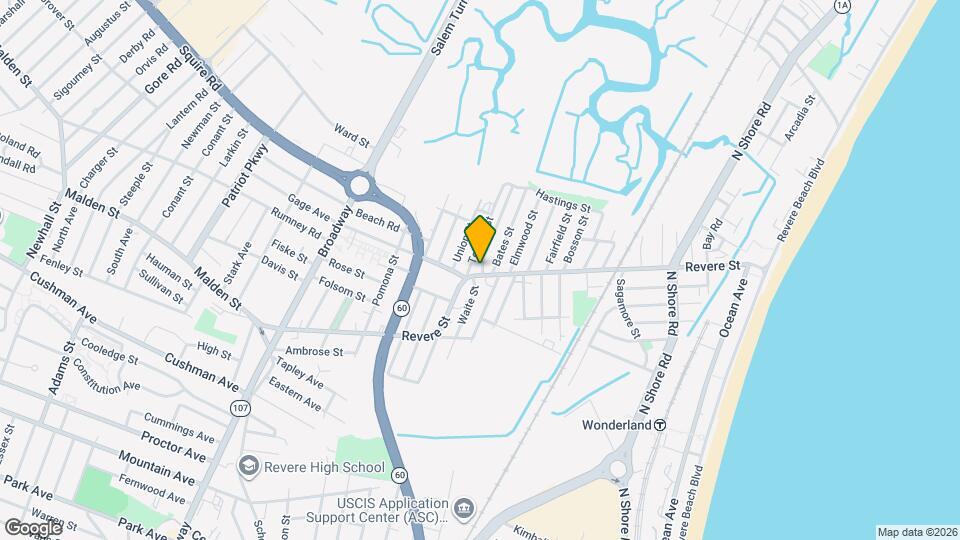 296 Revere St Map and Location Details