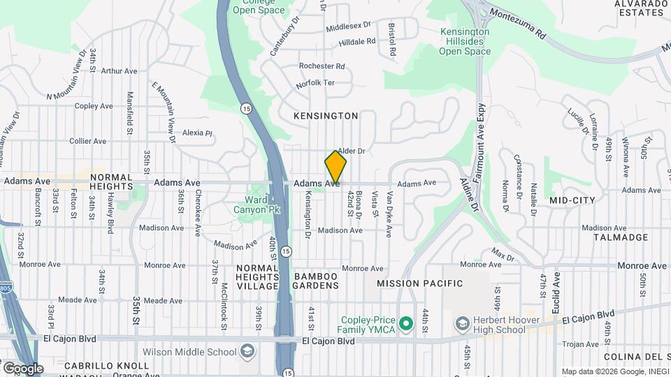 4159 Adams Ave Map and Location Details