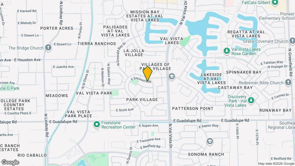 1431 E Encinas Ave Map and Location Details