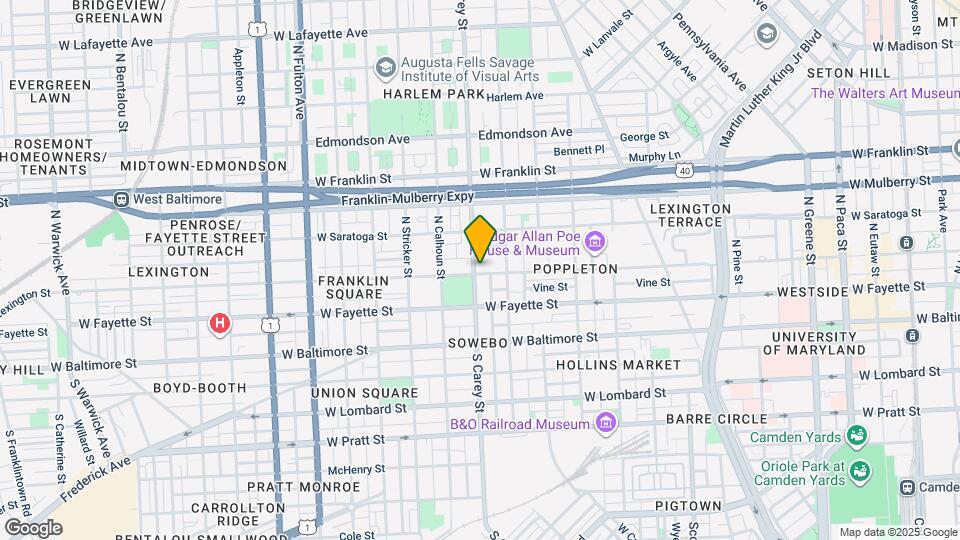 203 N Carey St Mapa y Detalles de la Ubicación