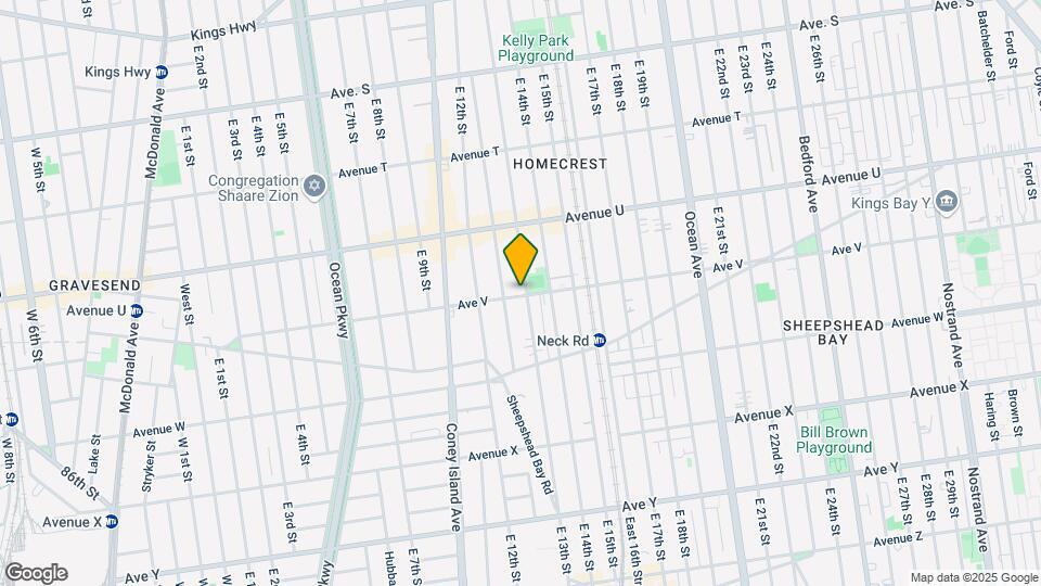 1247 Avenue V Map and Location Details