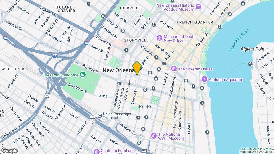 353 Baronne Street Map and Location Details