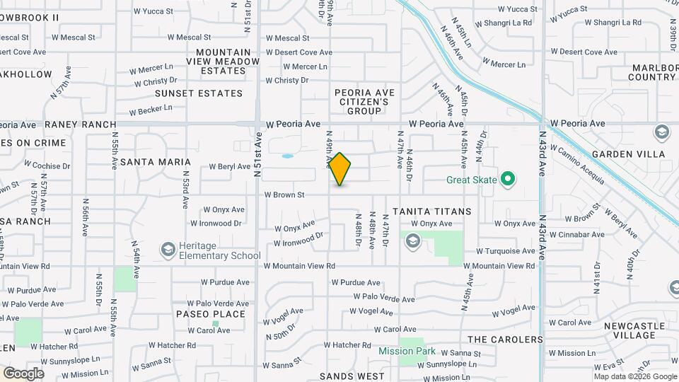 4838 W Brown St Map and Location Details