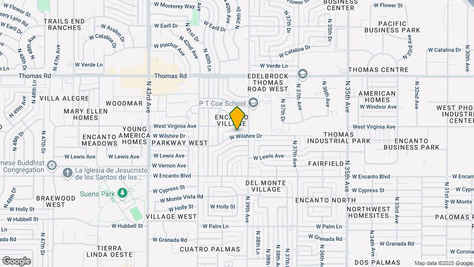 3920 W Wilshire Dr Map and Location Details