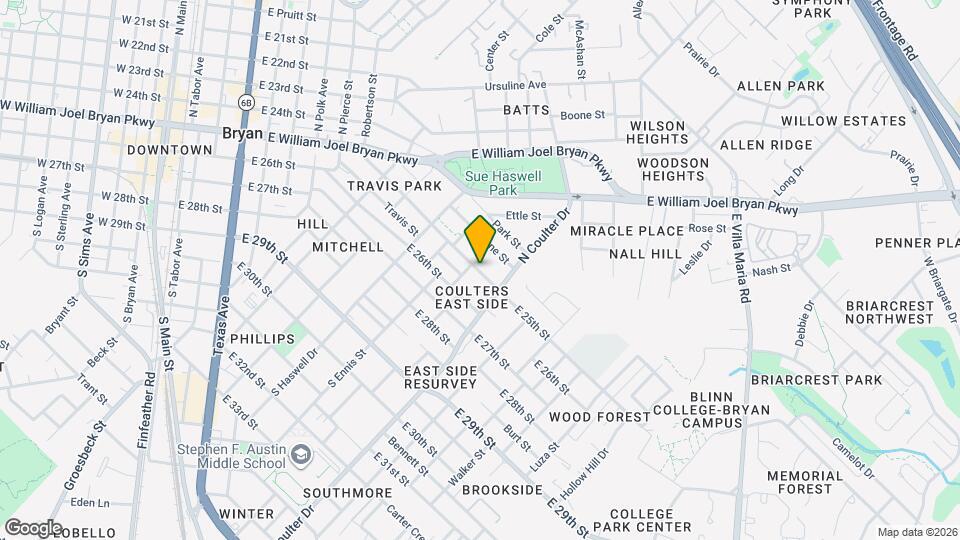 1404 E 25th St Map and Location Details