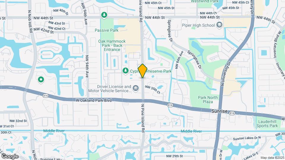3720 N Pine Island Rd, Unit 427 Mapa y Detalles de la Ubicación