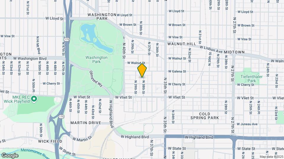 1523 N 38th St Map and Location Details