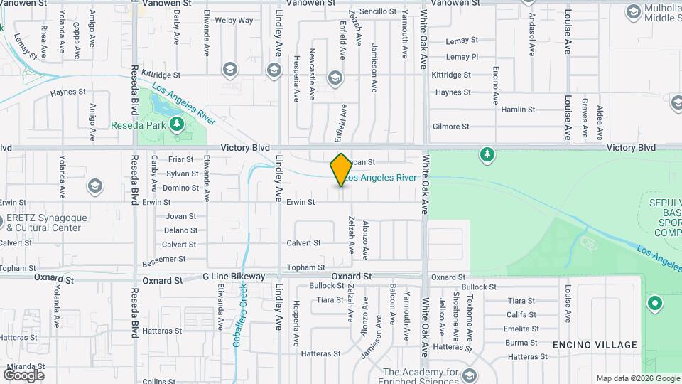 17915 Erwin St, Unit Apartment Map and Location Details