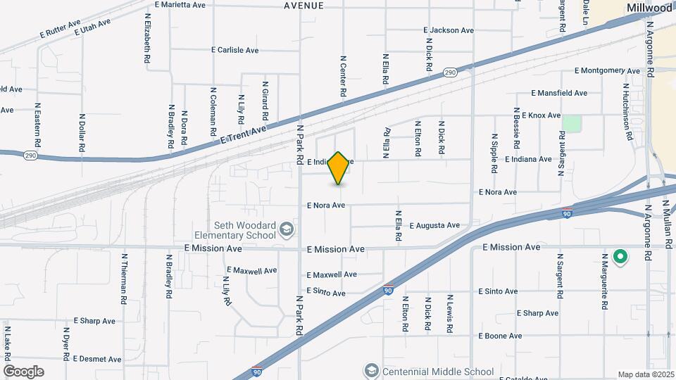 1819 N Center Ln Map and Location Details