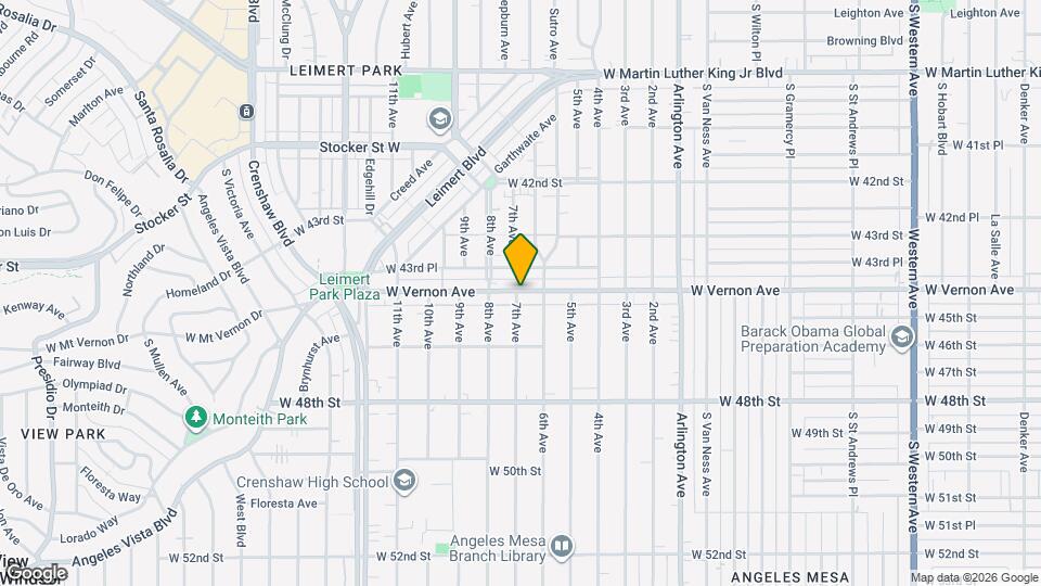 2838 W Vernon Ave Map and Location Details