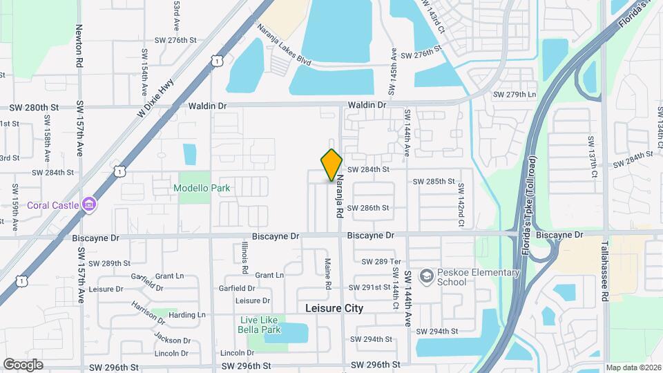 28501 SW 147th Ct Map and Location Details