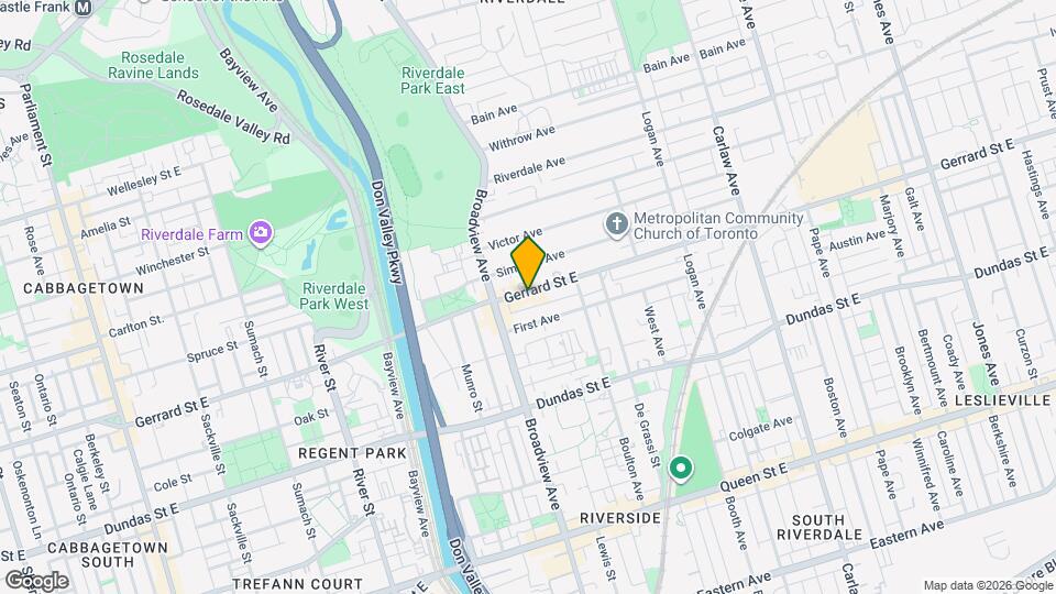611 Gerrard St E Map and Location Details