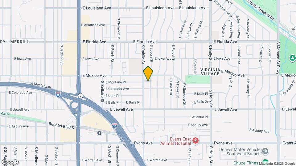 1771 S Eudora St Map and Location Details