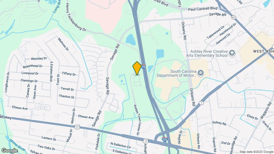 Abberly West Ashley Apartment Homes Map and Location Details