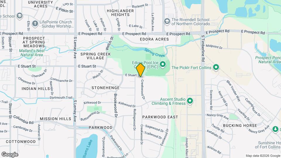 1807 Creekwood Dr Map and Location Details