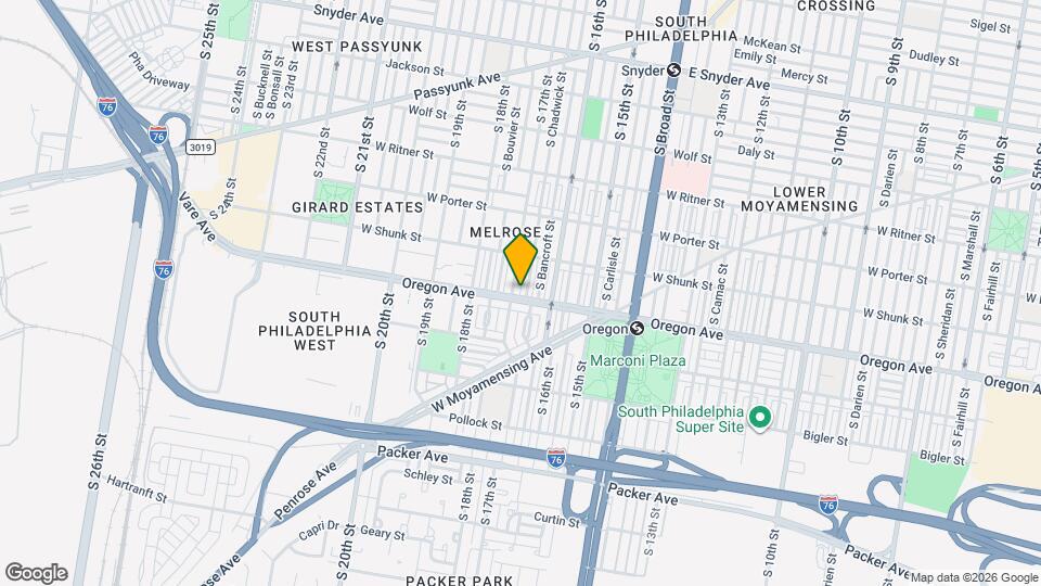 1635 W Oregon Ave Map and Location Details