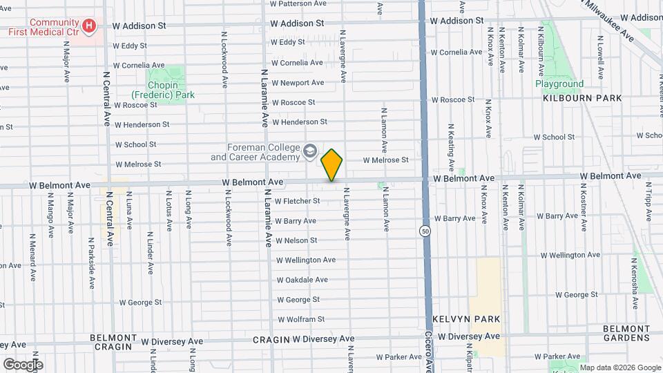 5025 W Belmont Ave, Unit 2F Map and Location Details