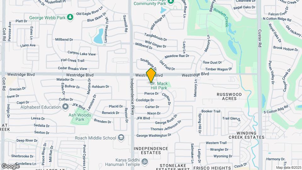 9812 Fillmore Dr Map and Location Details