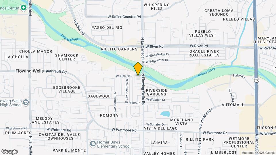 4751 N Flowing Wells Rd Map and Location Details