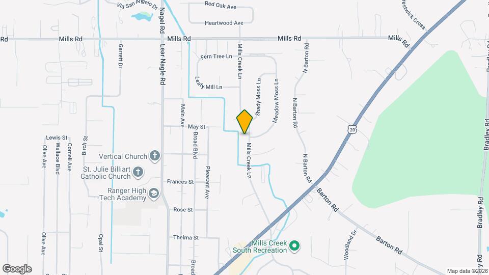 5250 Mills Creek Ln Map and Location Details