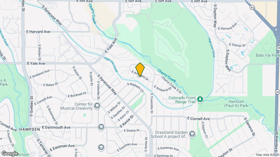 8752 E Amherst Dr Map and Location Details