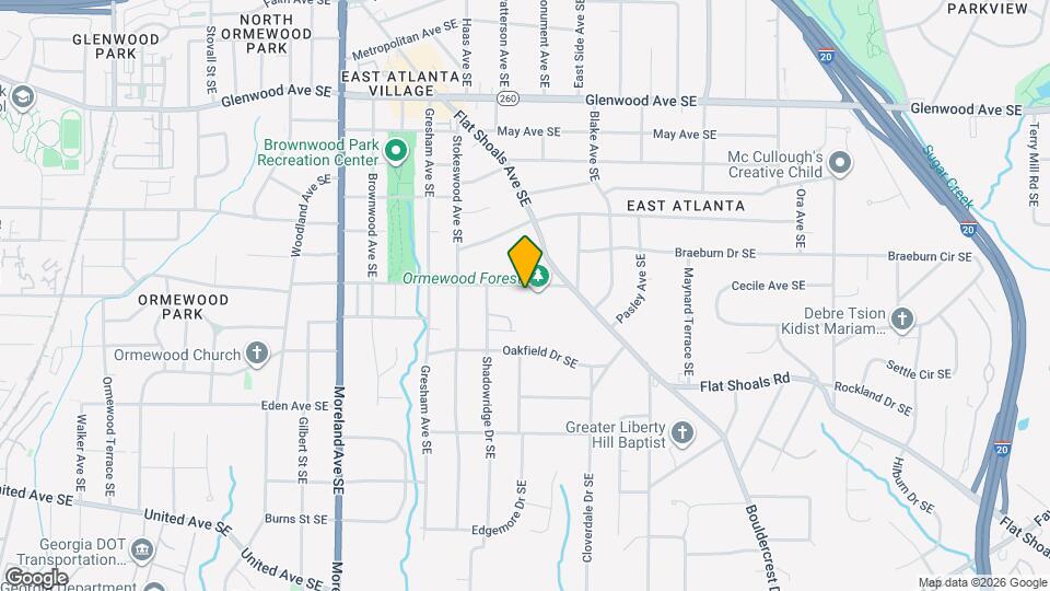 1387 Ormewood Ave SE Mapa y Detalles de la Ubicación
