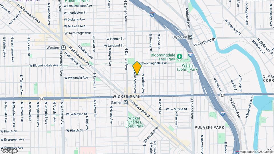 1711 N Winchester Ave Map and Location Details