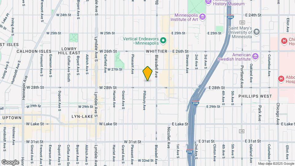 2741 Pillsbury Ave Map and Location Details
