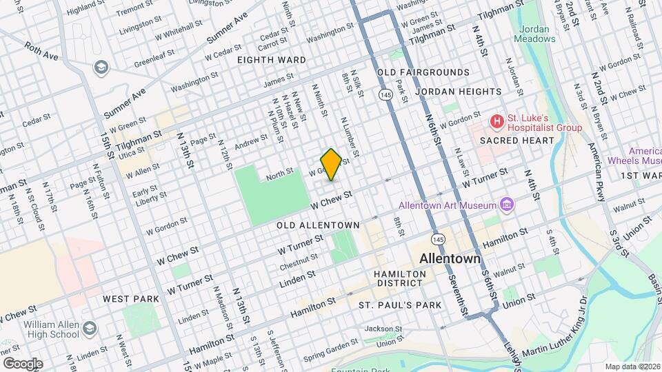 326 N Fountain St Map and Location Details