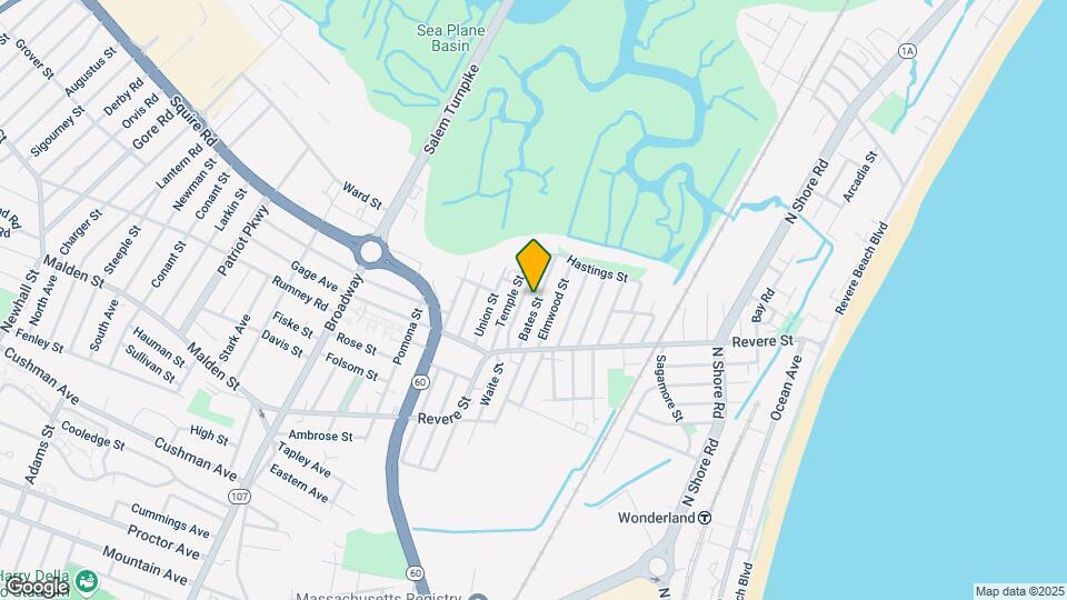 56 Bates St, Unit #1 Map and Location Details