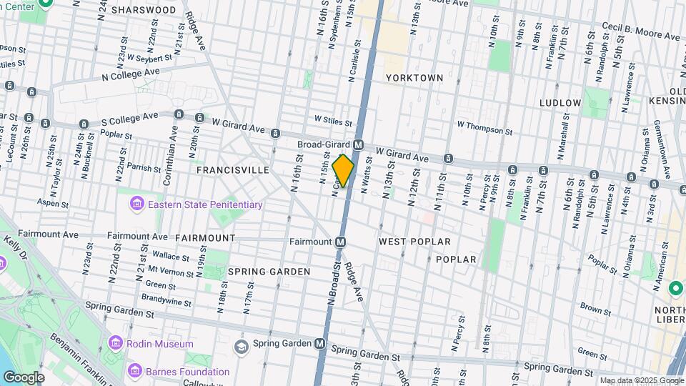836 N Broad St Map and Location Details