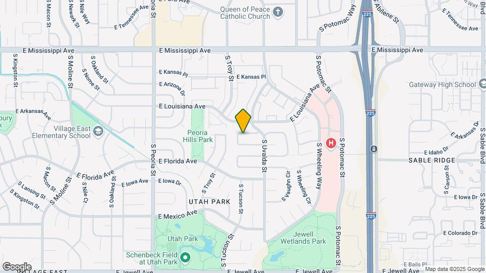 12900 E Arkansas Dr Map and Location Details