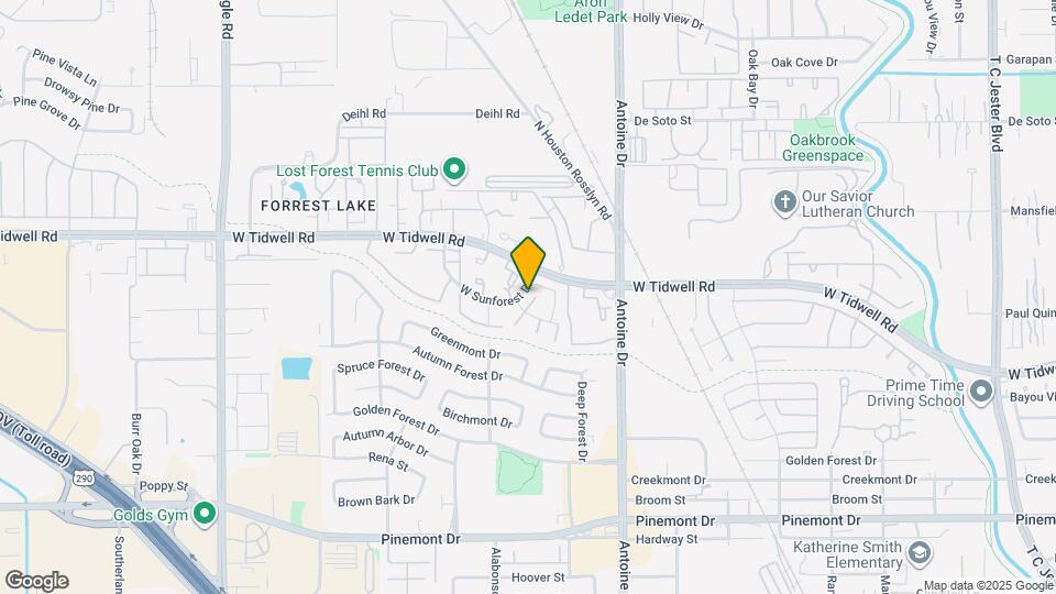 5837 W Sunforest Dr Map and Location Details