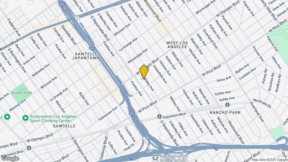 2233 S Bentley Ave Map and Location Details