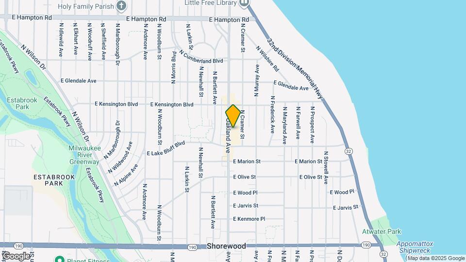 4434 N Oakland Ave, Unit 202 Map and Location Details