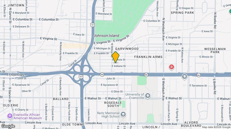 1410 E Indiana St Map and Location Details