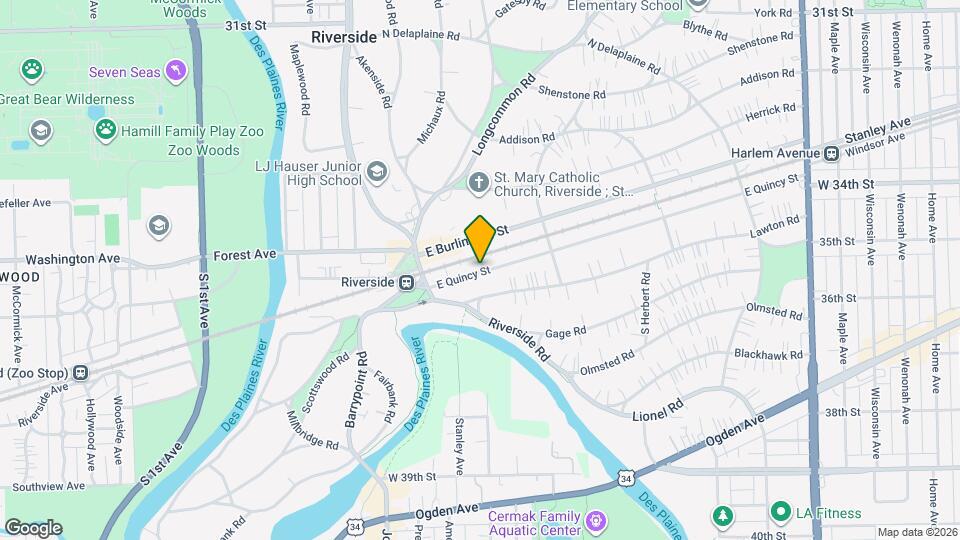 54 E Quincy St, Unit Garden Map and Location Details