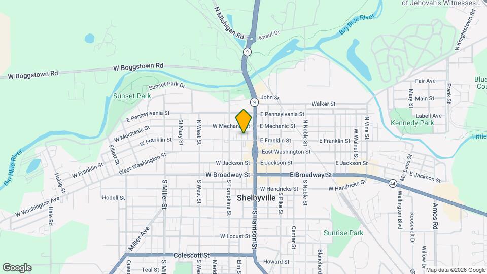 28 W Franklin St Map and Location Details