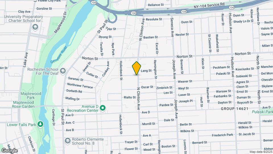 1343 N Clinton Ave Mapa y Detalles de la Ubicación