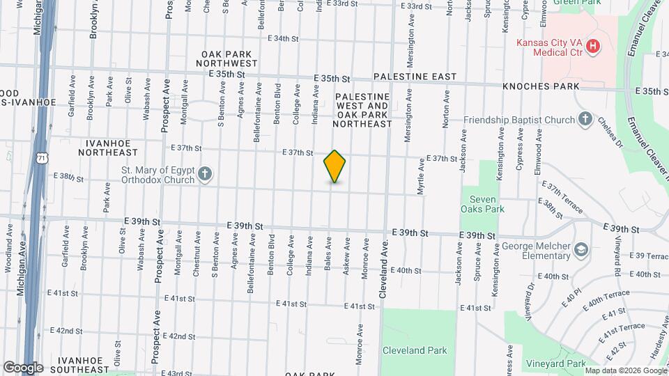 3739 Bales Ave Map and Location Details