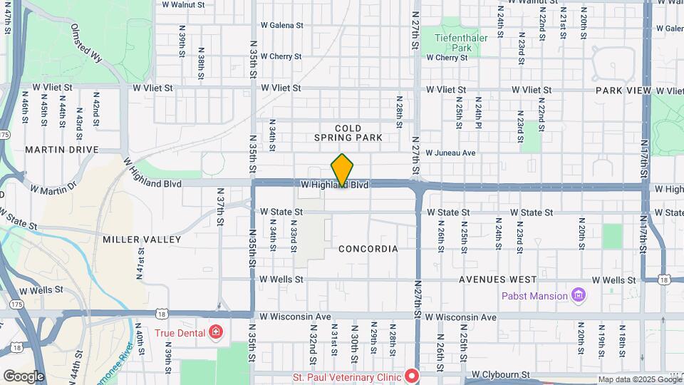 3017 W Highland Blvd Map and Location Details