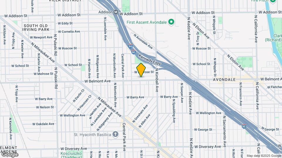 3454 W Belmont Ave Map and Location Details