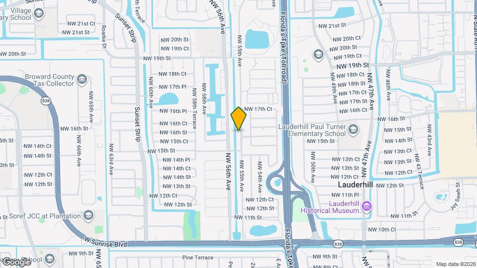 1601 NW 55th Ave Map and Location Details