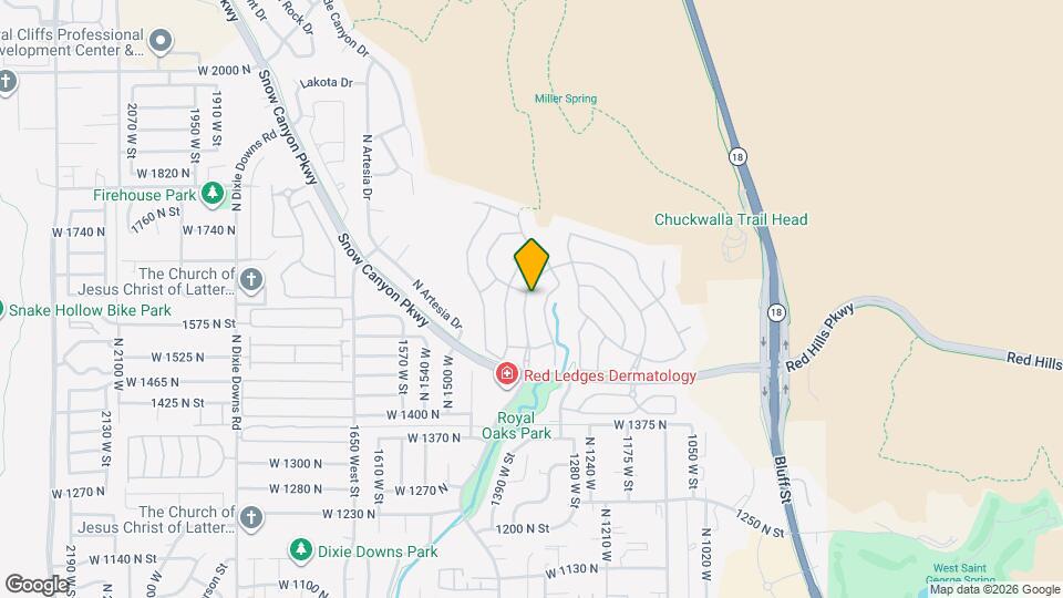 1642 N Great Basin Dr Map and Location Details
