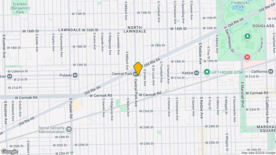 1929 S Central Park Ave Map and Location Details