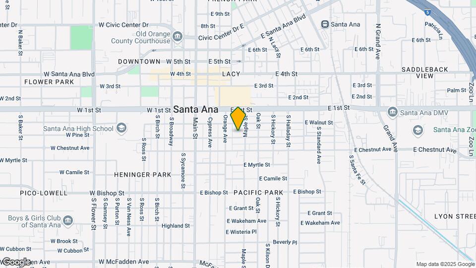 323-325 E Pine St Mapa y Detalles de la Ubicación